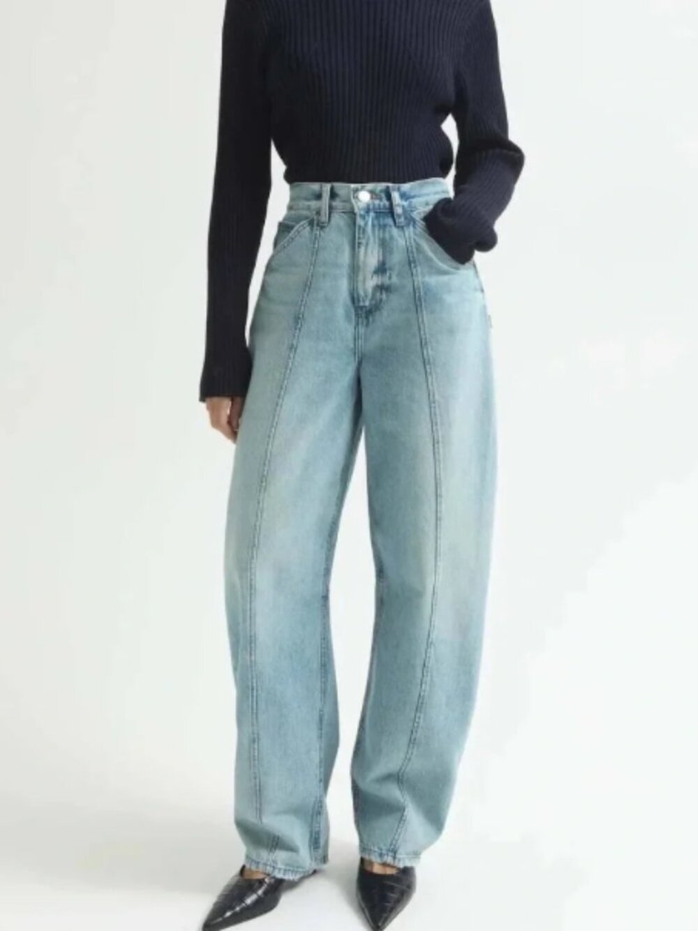 DALA Lido Flatseam Barrel Jeans Canyon Wash NWT